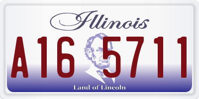 IL license plate A165711