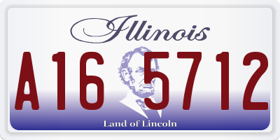 IL license plate A165712