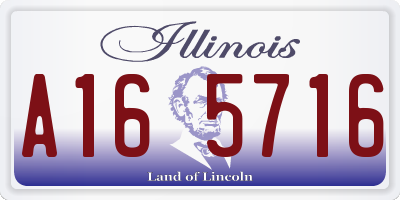 IL license plate A165716