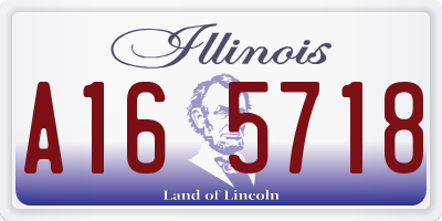 IL license plate A165718