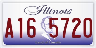 IL license plate A165720