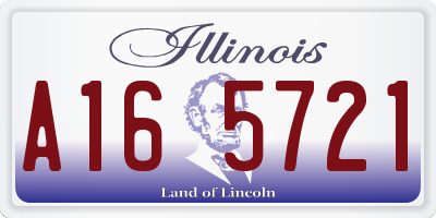 IL license plate A165721