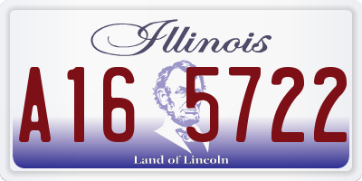 IL license plate A165722