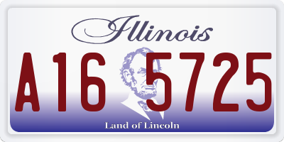 IL license plate A165725