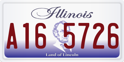 IL license plate A165726