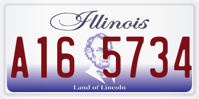 IL license plate A165734