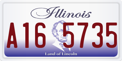 IL license plate A165735