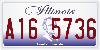 IL license plate A165736