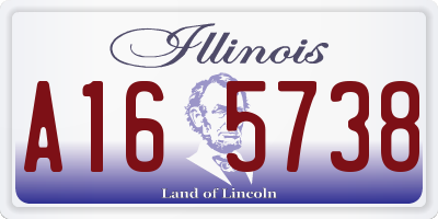 IL license plate A165738