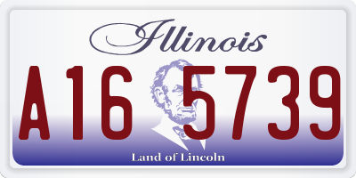 IL license plate A165739