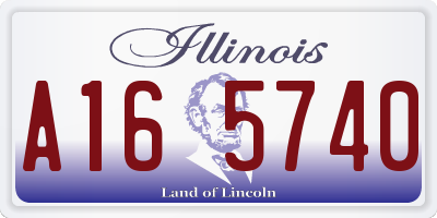 IL license plate A165740