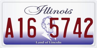 IL license plate A165742