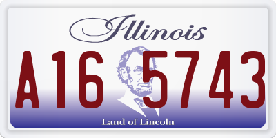 IL license plate A165743