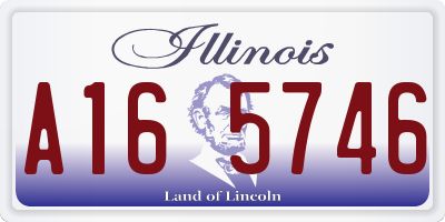 IL license plate A165746