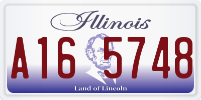 IL license plate A165748