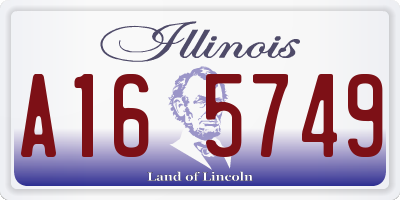 IL license plate A165749
