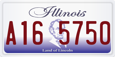 IL license plate A165750