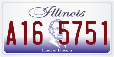 IL license plate A165751