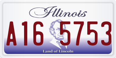 IL license plate A165753