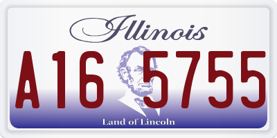 IL license plate A165755