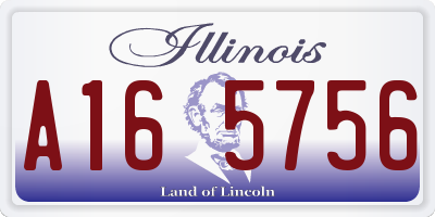 IL license plate A165756