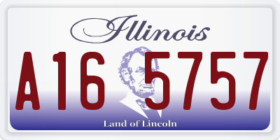 IL license plate A165757