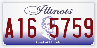 IL license plate A165759