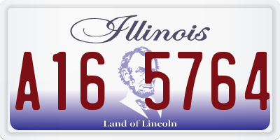 IL license plate A165764