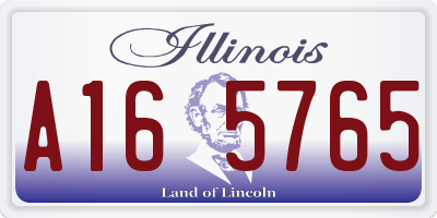 IL license plate A165765