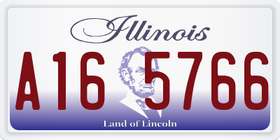 IL license plate A165766