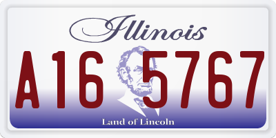 IL license plate A165767