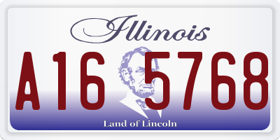 IL license plate A165768