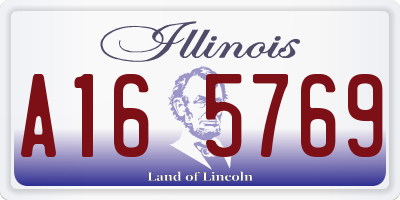 IL license plate A165769
