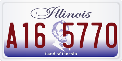 IL license plate A165770