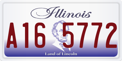 IL license plate A165772