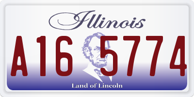 IL license plate A165774