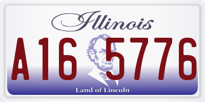 IL license plate A165776