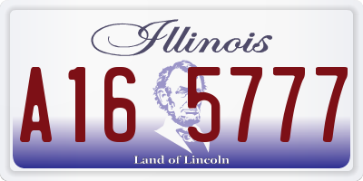 IL license plate A165777