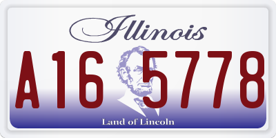 IL license plate A165778