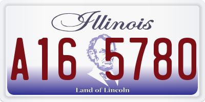 IL license plate A165780