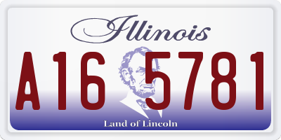 IL license plate A165781