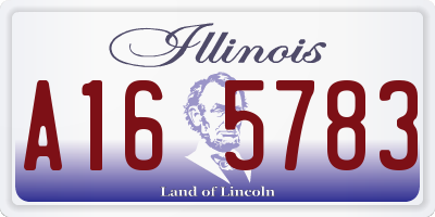 IL license plate A165783