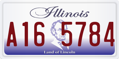 IL license plate A165784