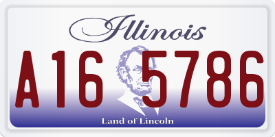 IL license plate A165786