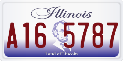 IL license plate A165787