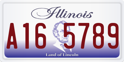 IL license plate A165789