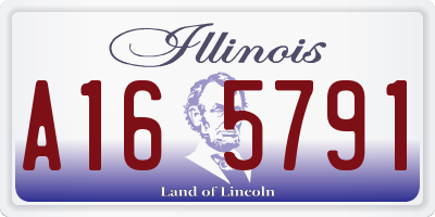 IL license plate A165791