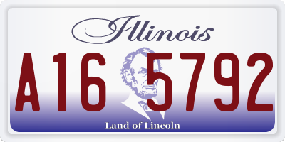 IL license plate A165792