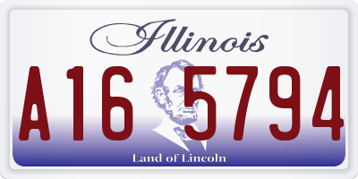 IL license plate A165794