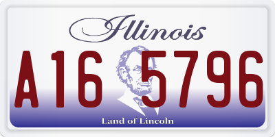IL license plate A165796